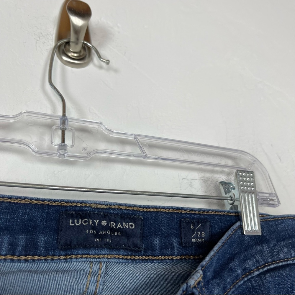 Lucky Brand Jeans Denim Mid Rise Skinny Ava Medium Blue Wash Zipper‎ Fly Stretch - Picture 5 of 8